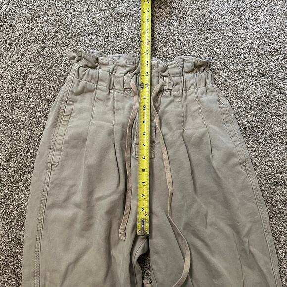 Free People beige paperbag straight leg pants size XS - Picture 11 of 12